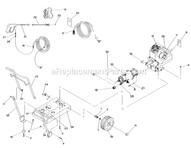 Part Location Diagram of 93360GS Generac PUMP, ANNOVI, 1500PSI@2.1GPM